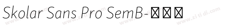 Skolar Sans Pro SemB字体转换